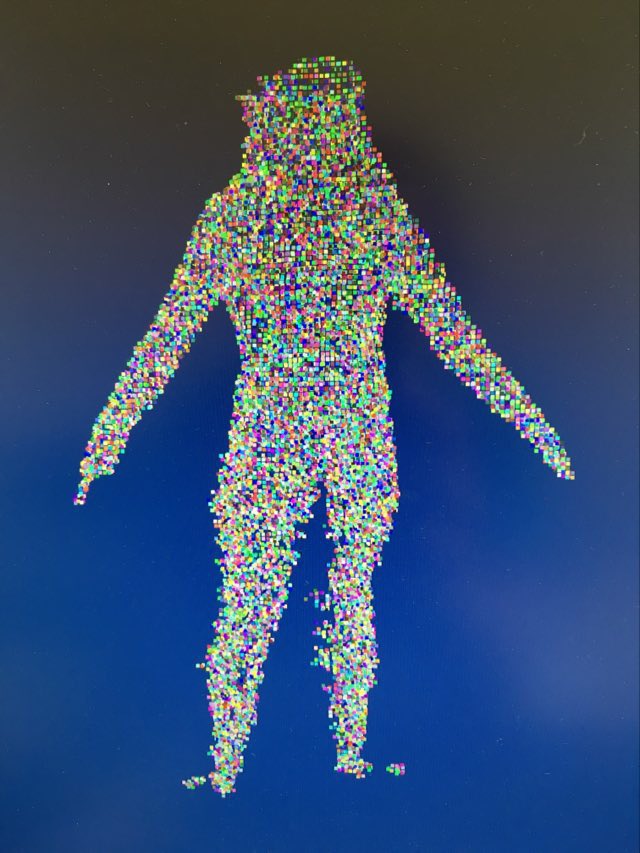 Pointcloud representation of a user.